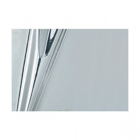 Selvklæbende folie gloss sølv metallic 45x150cm ( restlager )