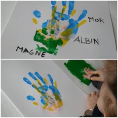 Fingerfarve gul 500ml - A mærket