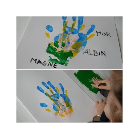 Fingerfarve gul 500ml - A mærket