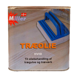 Miller træolie hvid 2,5 liter