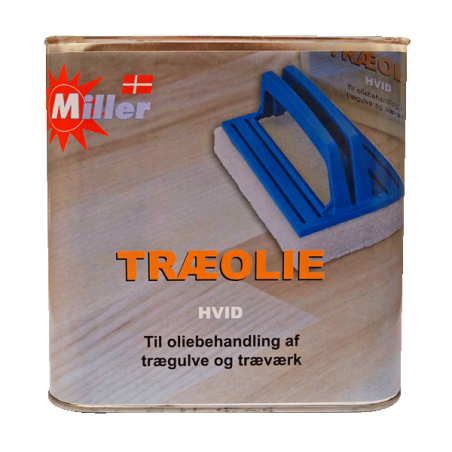 Miller træolie hvid 2,5 liter